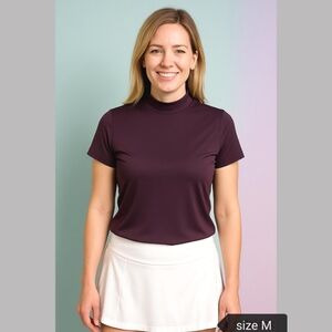 Nike Golf Shirt Dri-Fit purple mock neck